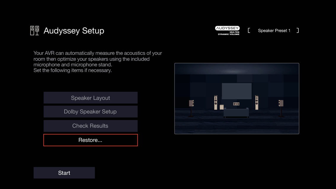 GUI AudysseySetup S77
